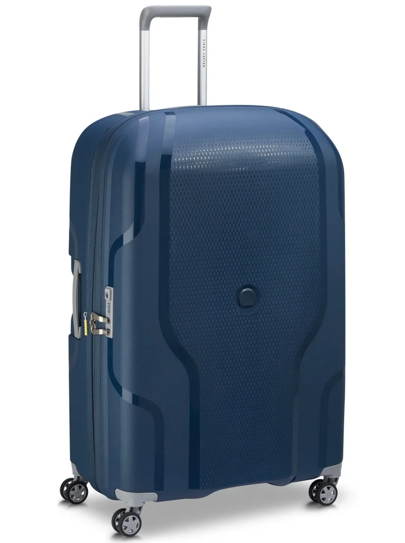 DELSEY Paris Clavel 83 Cm Large 4-Double Wheeled Hardcase Expandable Check-In Luggage Trolley Case - Blue Jean